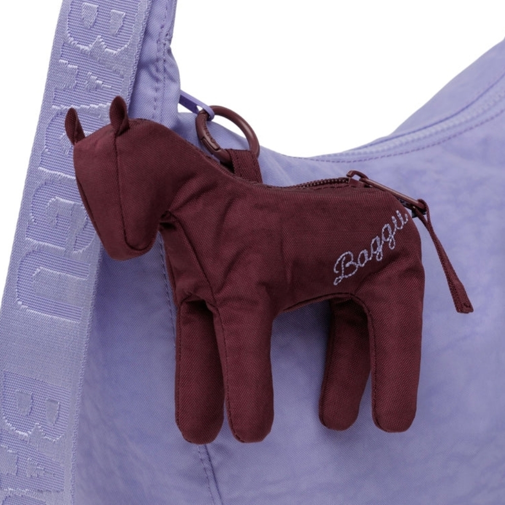 *NWT* BAGGU Horse Charm In Mahogany, Burgundy Horse Keychain Pouch